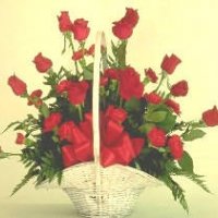 Two Dozen Roses Basket-2